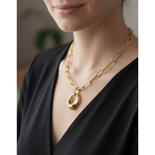 Huma Butik Takı Aksesuar Gold Katmanlı Çelik Kolye – Şık & Modern