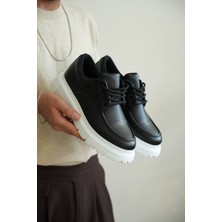 Zapatos Kb-X6 Erkek Günlük Bağcıklı Cilt Klasik Ayakkabı Cbt - Siyah