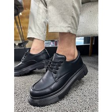 Zapatos Kb-X6 Erkek Günlük Bağcıklı Cilt Klasik Ayakkabı Cst - Siyah