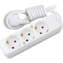 İNWATT 3'lü 10METRELIK Topraklı Kablolu Uzatmalı Seyyar Grup Priz