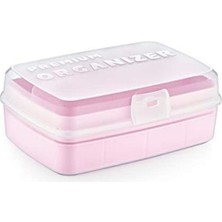 Akıllı Durak Ad 12 Bölmeli Çok Amaçlı Takı Toka Kutusu Dikiş Kutusu Kapaklı Organizer Kutusu Bölmeli Kutu