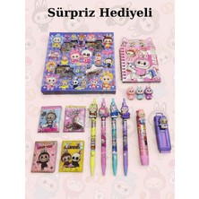 ÖZ OFİS Labubu 18 Parça Kırtasiye Seti - Uçlu Kalem - Silgi - Sticker - Kalem Süsü -Sulu Defter -Özel Kutulu