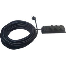 İNWATT 3x2.5 Cca Kablolu 3'lü Kauçuk Priz 30 Metre