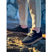 Zapatos Kb-X5 Erkek Günlük Bağcıklı Süet Klasik Ayakkabı Stt - Siyah