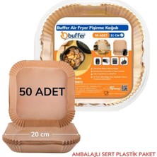 Akıllı Durak Ad 50 Adet Air Fryer Pişirme Kağıdı Tek Kullanımlık Yağ Geçirmez Yapışmaz Kare Tabak Model Pvc