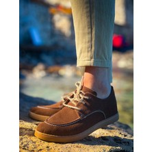 Zapatos Kb-X5 Erkek Günlük Bağcıklı Süet Klasik Ayakkabı Stt - Kahverengi