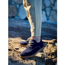 Zapatos Kb-X5 Erkek Günlük Bağcıklı Süet Klasik Ayakkabı Stt - Lacivert