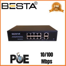 Urfakent 10 Port Poe Switch 10/100 Mbps 8 Port Poe BST1020