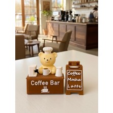 Belirtilmemiş Dekoratif Mutfak ve Kahve Köşesi Biblo Kahve Dükkanı Temalı Şef Ayıcık ve Menü Tabelası