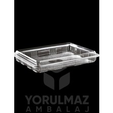 Yorulmaz Ambalaj 24 Adet 1000 gr Plastik Baklava Kabı – Kapaklı, Sızdırmaz, Kullan- At | Pastane & Paket Servis Uyumlu