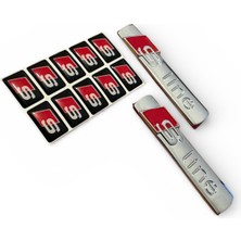 Audi S Line Metal 2 Adet 3D Amblem ve 10 Adet Audi S Damla Stıcker