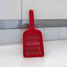 Mücevher Yapı Kedi Kumu Temizleme Küreği (Kırmızı)