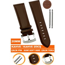 20 mm Fossil-Welder-Casio-Seiko-Omega-Armani Saat Uyumlu Deri Saat Kordonu Kayışı AL11SOFT20 mm