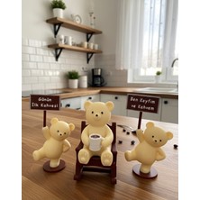 Belirtilmemiş Sevimli Ayıcık Figürlü 3’lü Kahve Köşesi Dekorasyon Seti - Sallanan Sandalyeli Bear Mutfak Süsleri Kahve Köşesi