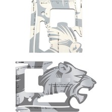 Akıllı Durak Ad 18 Fonksiyonlu Cüzdan Içi Aslan Tasarımlı Kart Acil Durum Kiti