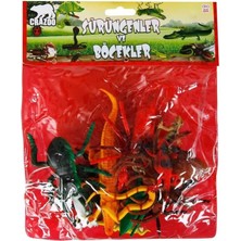 Flamex 0716 Sürüngenler ve Böcekler Poşetli Hayvan Oyun Seti 13'lü