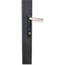 Mücevher Yapı Cam Balkon Kanat 8mm Alüminyum Kol Profil Aparatı Antrasit Gri Renk (Açıklamayı Okuyarak Ölçünüzü Belirtiniz)