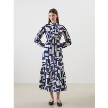 Lc Waikiki Yeni Sezon Gömlek Yaka Desenli Elbise