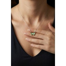 Parmas Design Kelebek Su Yeşili 925 Ayar Gümüş Kadın Kolye