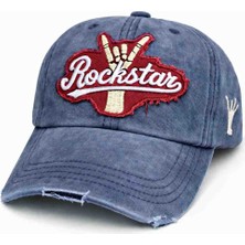 Alasmiel Vintage Eskitme Unisex Şapka | Ayarlanabilir Metal Tokalı, Nakışlı