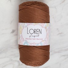 Akıllı Durak Loren Polyester Soft Macrame Kahverengi El Örgü Ipi - LM033 - 34439