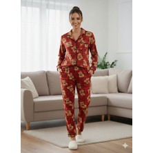 Boston Ekose Ayıcık Desenli Pijama Takımı