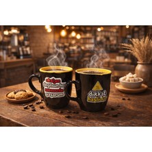 Seymen Bıçakçılık 2’li Yazılı Kupa Bardak Seti | Eğlenceli Tasarımlı Keramika Kahve Kupası