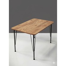 Modülare Restorant Yemek Balkon Cafe Çalışma Bahçe Masası Metal Ayak 70X110