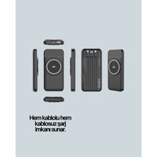 Sepetink iPhone ve Android Uyumlu 10000MAH Powerbank – Hem Kablolu Hem Kablosuz