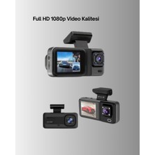 Sepetink 360° Kapsama Sahip Full Hd Araç Kamerası 3’lü Kayıt Gece Görüşlü Dashcam