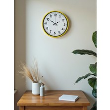 Akıllı Durak 36 cm Standart Sarı Duvar Saati