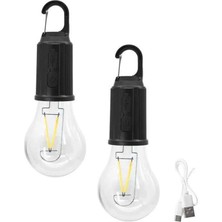 Sepetink 3 Farklı Mod Led'li Şarjlı Asma Kancalı Kamp Lambası Taşınabilir Ampul