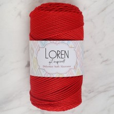Akıllı Durak Loren Polyester Soft Macrame Kırmızı El Örgü Ipi - LM019 - 34432