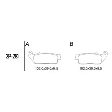 Nissin Honda Cb 250 F 13-20 Arka Fren Balatası Sinterli