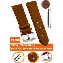 26 mm Fossil-Welder-Casio-Seiko-Omega-Armani Saat Uyumlu Deri Saat Kordonu Kayışı AL11SOFT26 mm