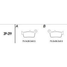 Nissin Kawasaki Klx 250 09-08 Arka Fren Balatası Yarı Metalik