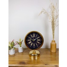 Akıllı Durak Gold Metal Zarif Masa Saati 25×20 cm
