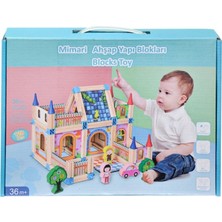 Flamex KZL-2102102 Ahşap Mimari Yapı Blokları 128 Parça