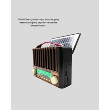 Sepetink Güneş Enerjili Taşınabilir Hoparlör KTF-1428 Bluetooth Radyo USB Sd Kart Destekli