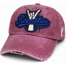 Alasmiel Vintage Eskitme Unisex Şapka | Ayarlanabilir Metal Tokalı, Nakışlı