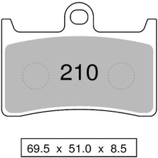 Trofeo Yamaha mt 09 Ön Fren Balatası Organik Takım