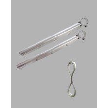 Sepetink Kare Küpeşte Uyumlu Balkon Çamaşır Askısı 25X60 cm Beyaz Pratik