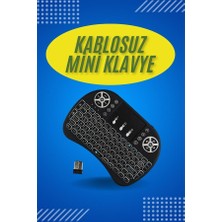 Sepetink Işıklı Kablosuz Mini Klavye ve Dokunmatik Mouse Seti Türkçe Kablosuz