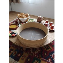 abnturk 33CM Çok Amaçlı Çelik Telli Elek Ahşap Kasnaklı Un Eleği Mükemmel Eleyici Muftak Yardımcısı