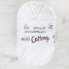 Akıllı Durak La Mia Mini Cottony 25 gr Beyaz Bebek El Örgü Ipi