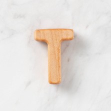 Akıllı Durak Hobi Baby Organik Ahşap Harf - T