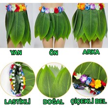 Flamex Tropikal Esintili Hawaii Yapraklı Parti Eteği Çocuk Boy