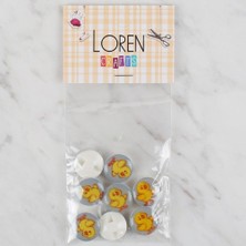 Akıllı Durak Loren Crafts 8 Li Mavi Civciv Düğme - 700