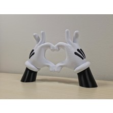 MakinoLab Mickey Mouse'un Elleriyle Yaptığı Kalp Şekli Figür (3d)