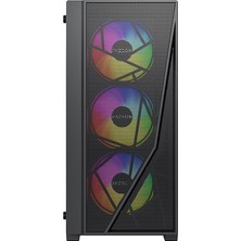 Fazeon F12 650W 80+ Bronze Mesh Argb 4X120MM Fanlı Atx Siyah Gamıng Kasa